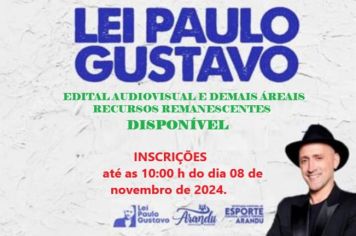 EDITAL DA LEI PAULO GUSTAVO